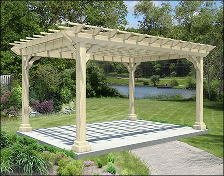 treated pine pergola