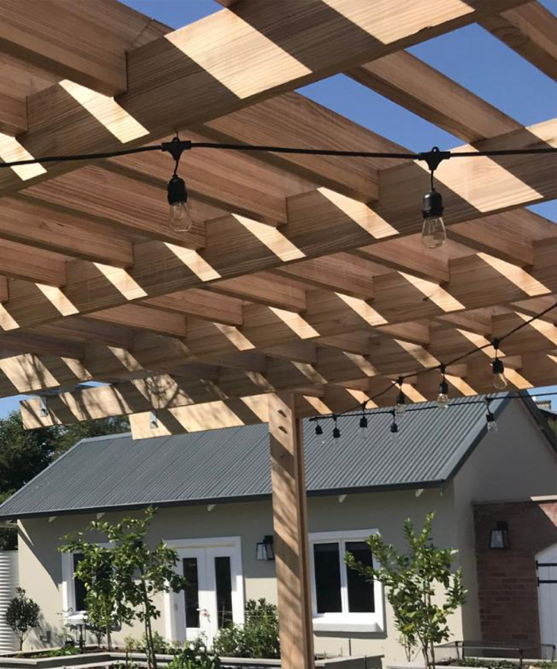 rhino wood pergola